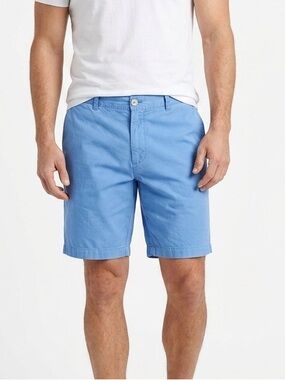Vineyard Vines Blue Cotton Twill Chino Shorts Men’s Size 36 Flat Front Classic